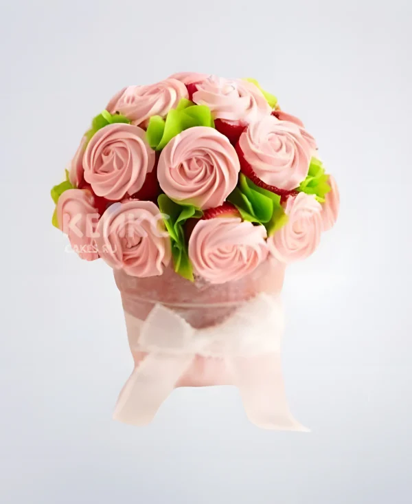 Букет из розовых капкейков Фото