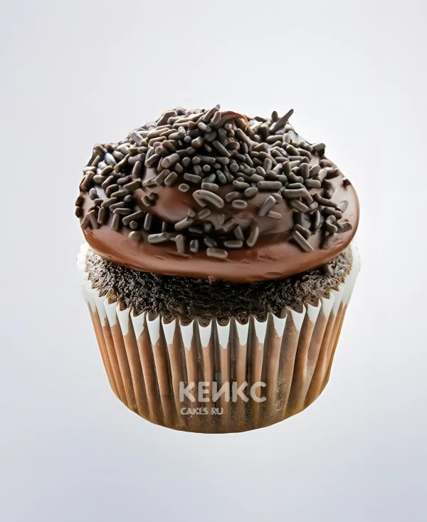 Шоколадные капкейки с посыпкой Фото