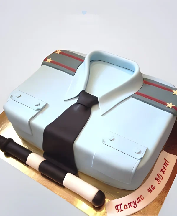 Торт полицейская рубашка Фото
