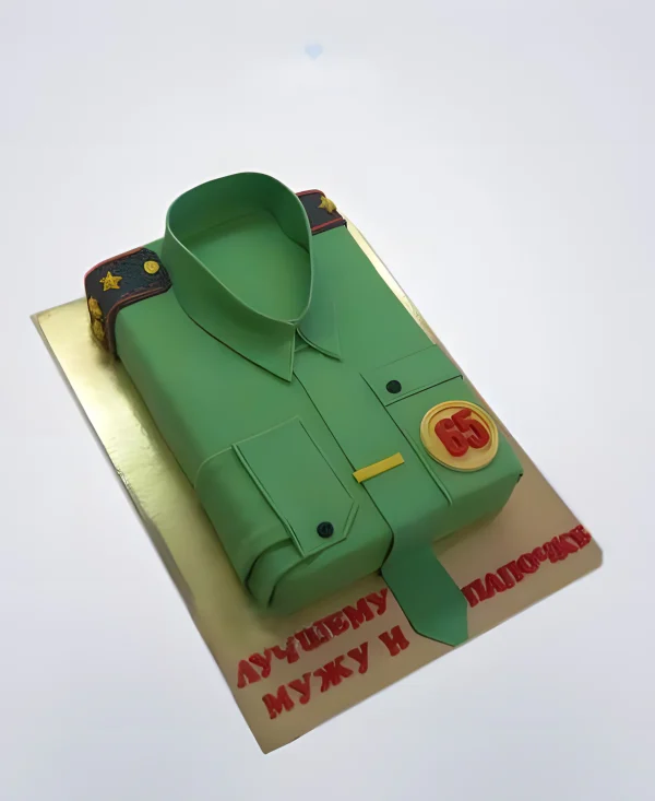 Торт на военную тематику Рубашка военному Фото