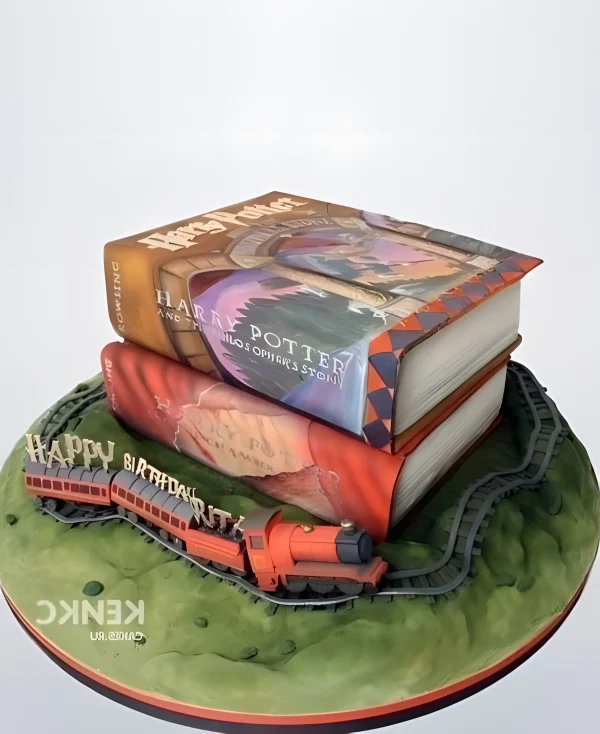 Торт в форме книг Гарри Поттер Фото