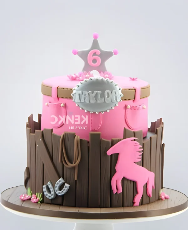 Торт с розовой пони и звездой Фото