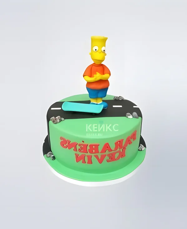 Торт Симпсоны с Бартом Фото