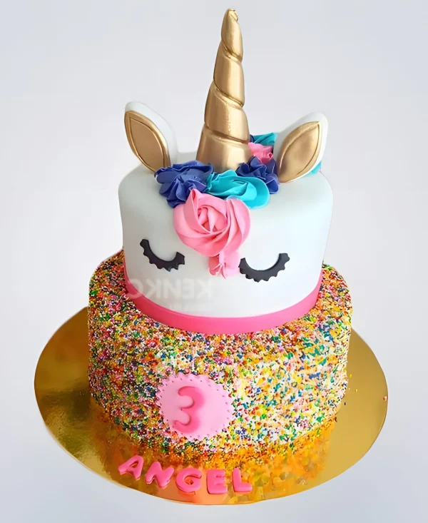 Торт единорог на 3 года девочке Фото