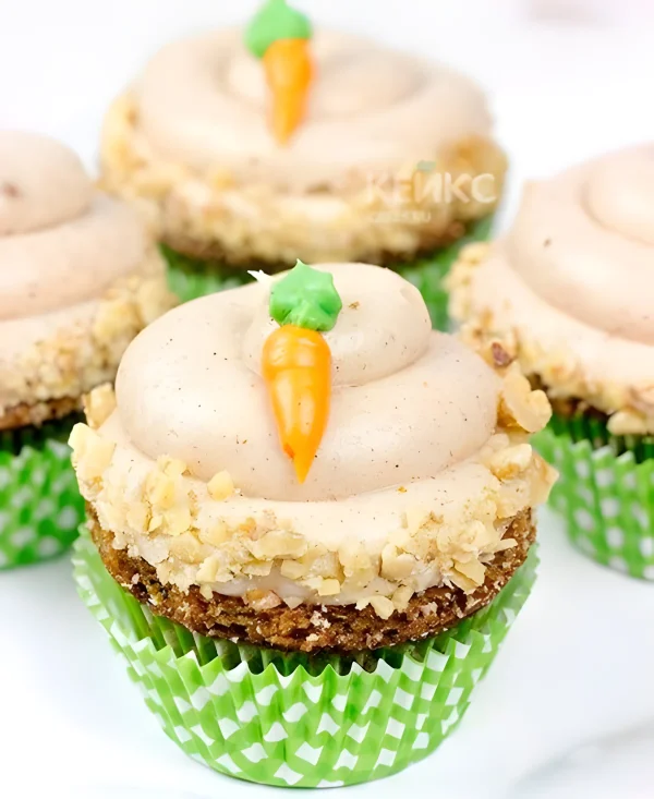 Морковные капкейки с кремом Фото