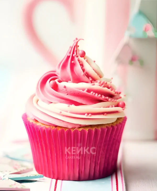 Розовые капкейки на вечеринку девочке Фото
