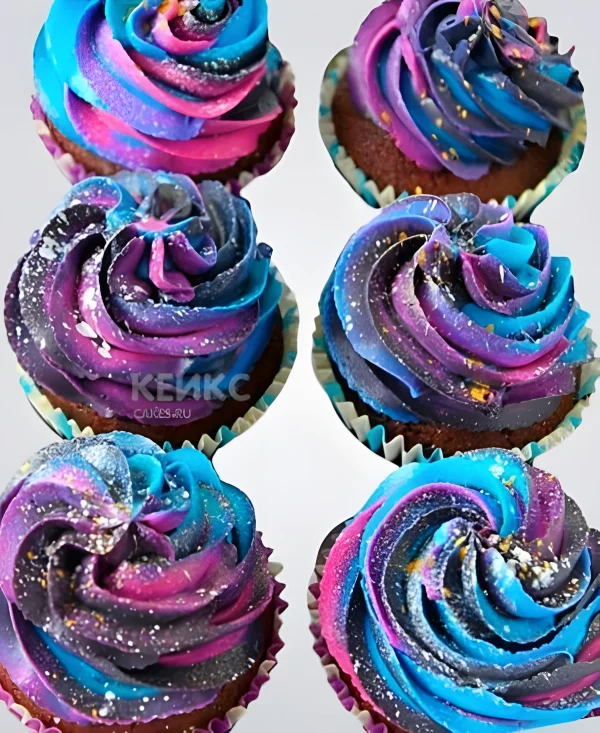Капкейки в стиле космоса Фото