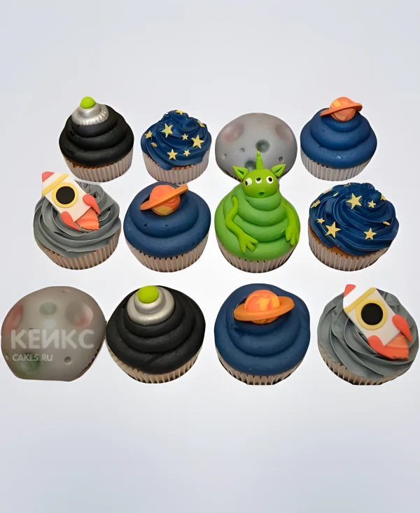 Капкейки в космическом стиле Фото