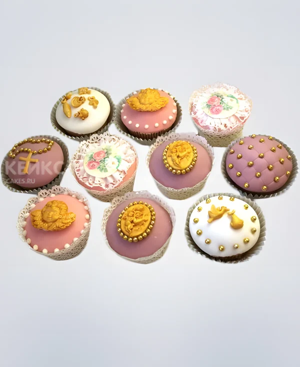Капкейки на крещение девочки Фото