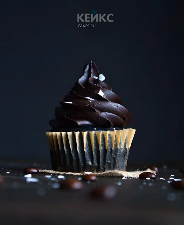 Недорогие капкейки с коричневым кремом Фото