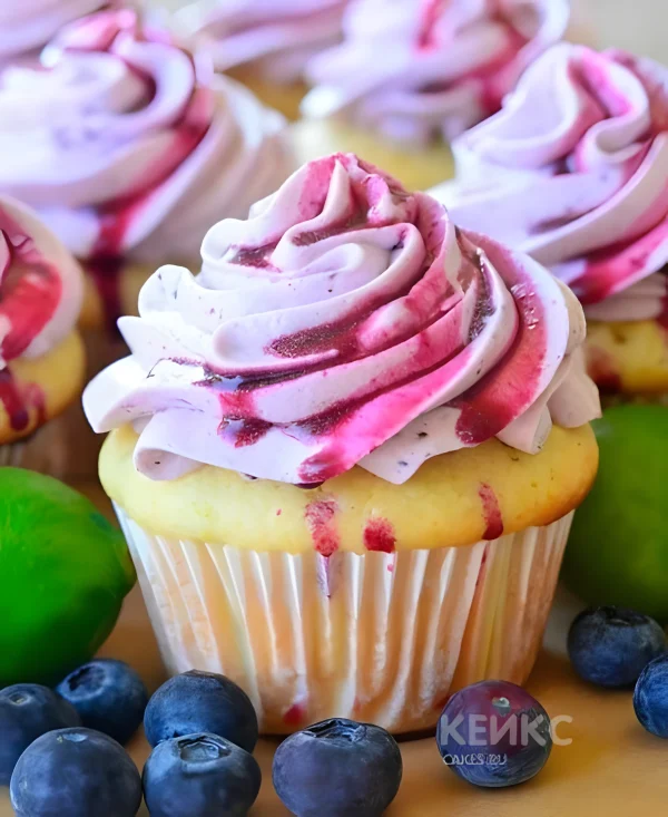 Капкейки с розовым кремом Фото