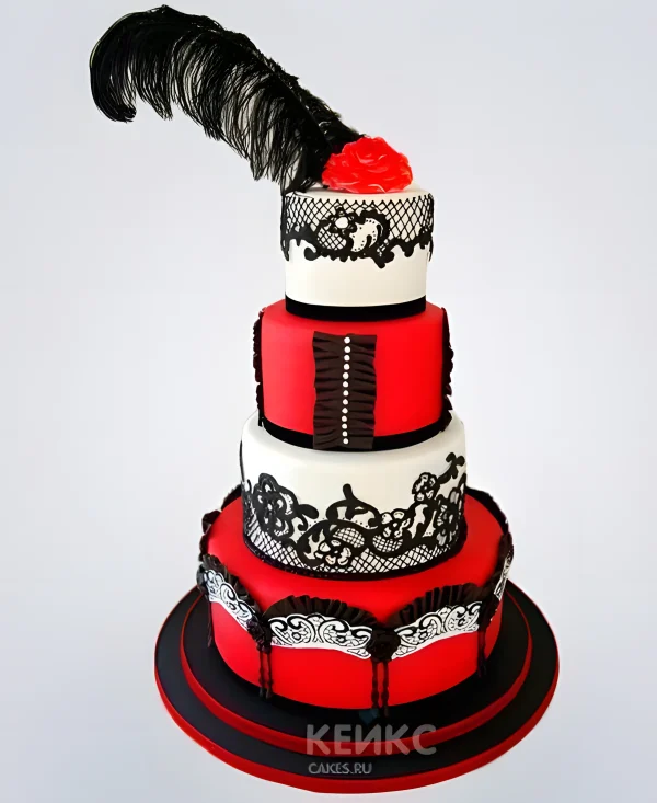 Свадебный Торт в стиле Чикаго Фото