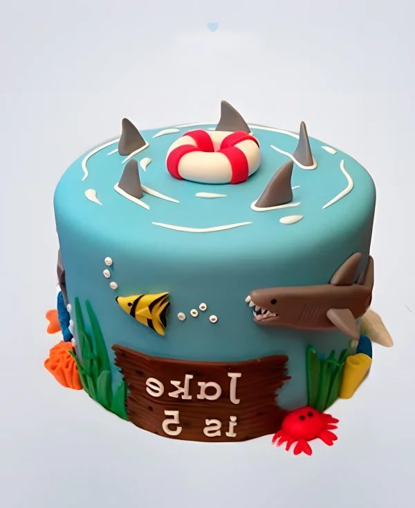 Детский торт с акулами Фото