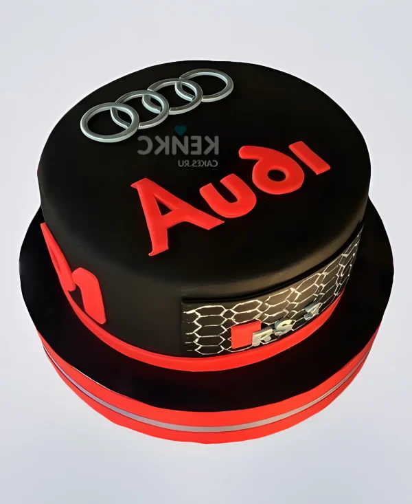 Шикарный торт Ауди с фотопечатью Фото