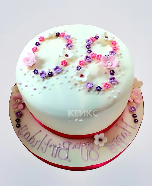 Торт бабушке на день рождения 80 лет Фото