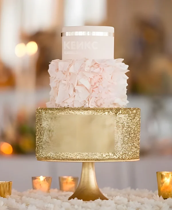 Дорогой торт Барокко с золотом Фото