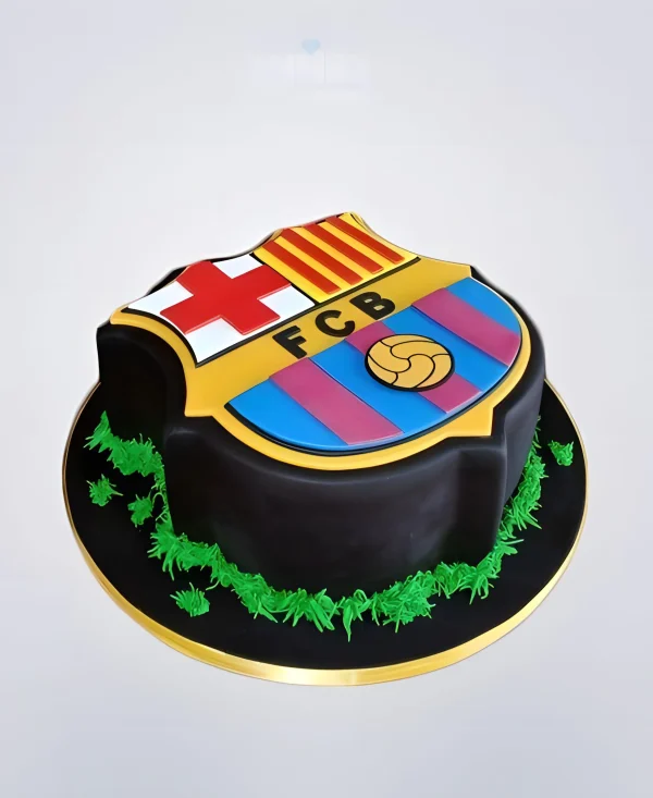 Торт ФК Барселона в виде эмблемы клуба Фото