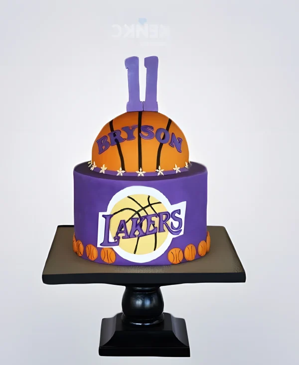 Торт баскетбол с эмблемой Lakers Фото