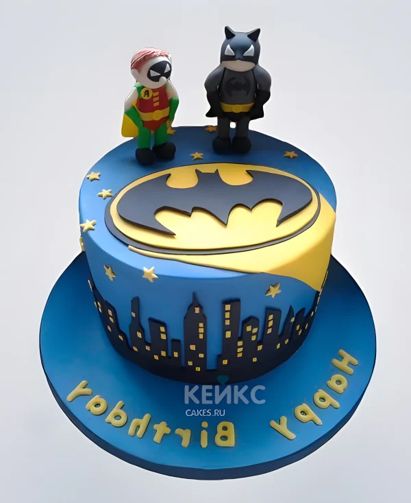 Торт Бэтмен и Роббин Фото