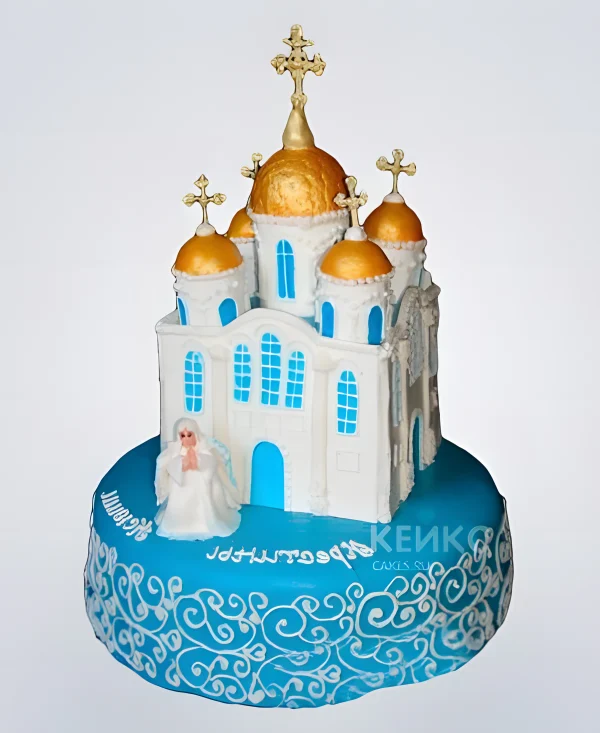 Торт в виде храма Фото