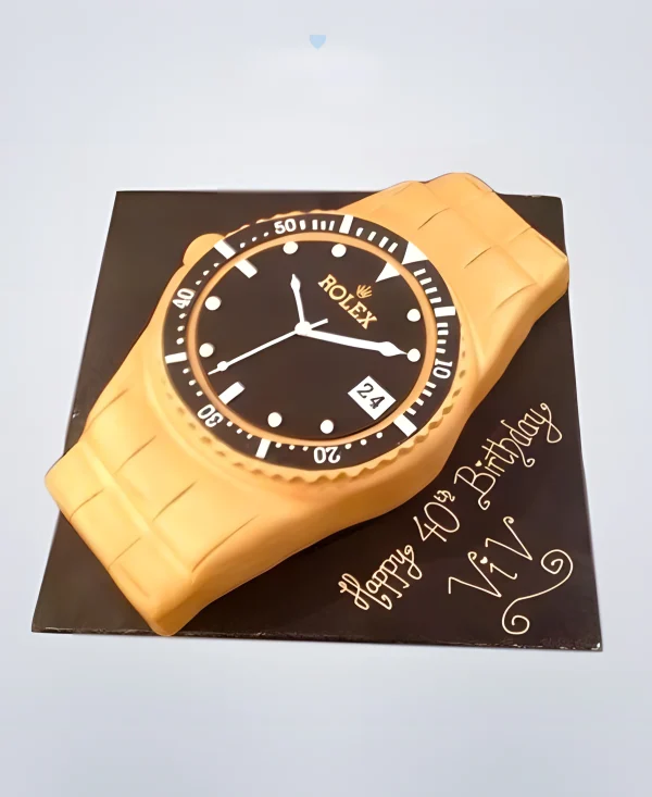 Оригинальный торт часы на день рождения Фото