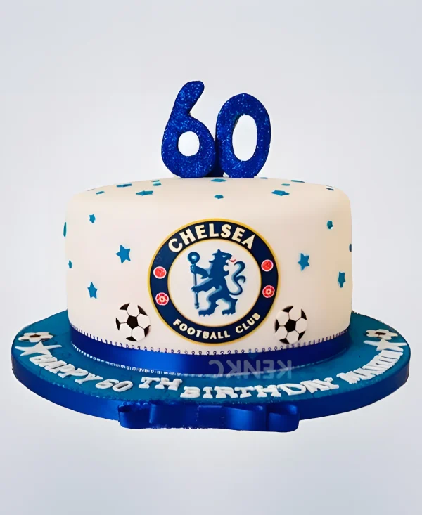 Торт с логотипом Челси на 60 лет Фото