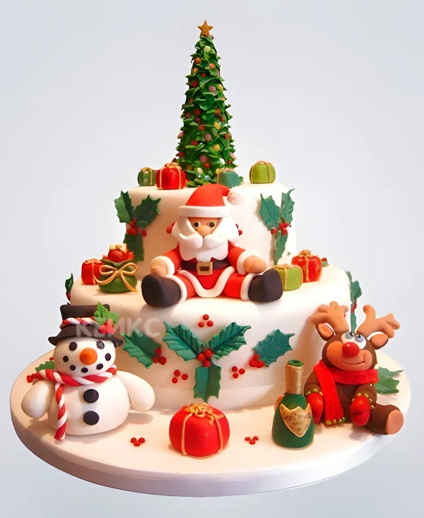 Детский торт на Новый год Фото