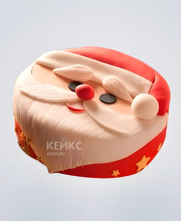 Прикольный торт Дед мороз Фото