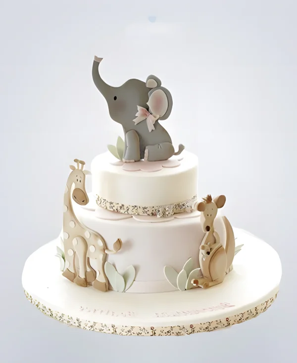 Детский торт со слоником Фото