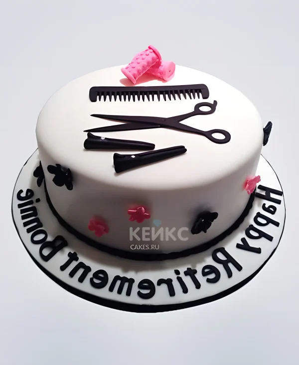 Торт на день парикмахера Фото