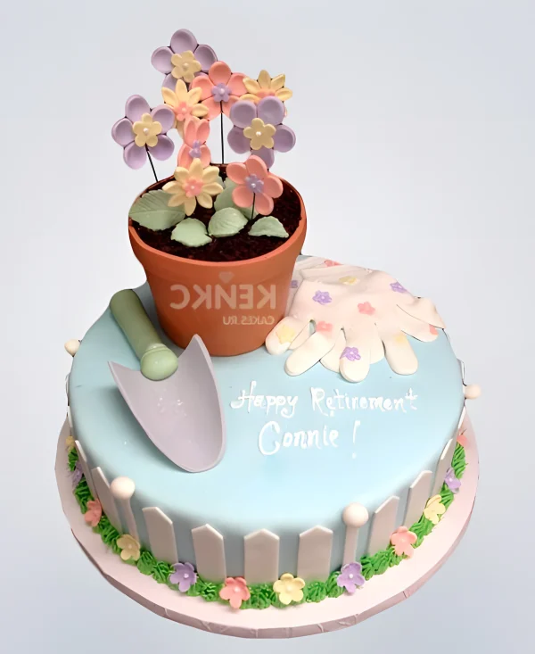 Торты любимой свекрови с горшочком цветов Фото