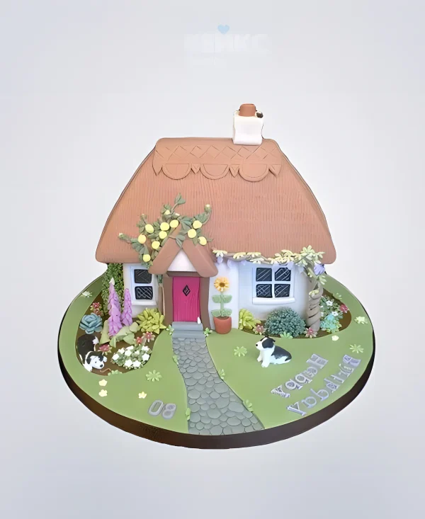 Торт в виде деревенского дома Фото