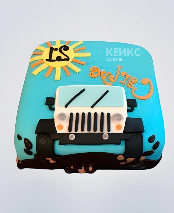 Торт с Джипом на день рождения Фото