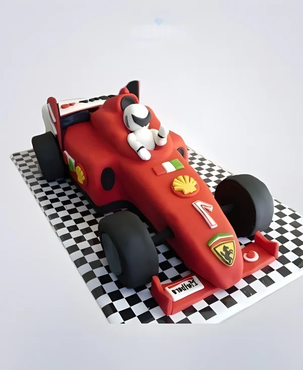Торт в виде гоночной Феррари Фото
