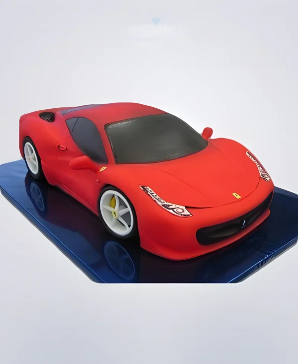 Торт в виде красной машины Феррари Фото