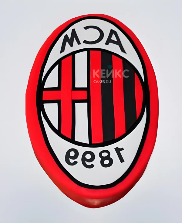 Сияющий футбольный торт Милан Фото