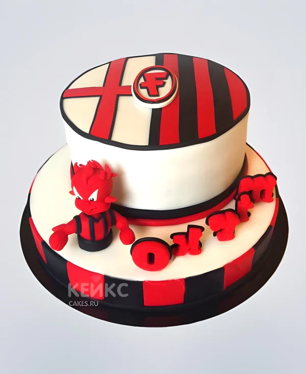 Необычный футбольный торт Милан Фото