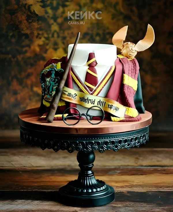 Торт с вещами Гарри Поттера Фото