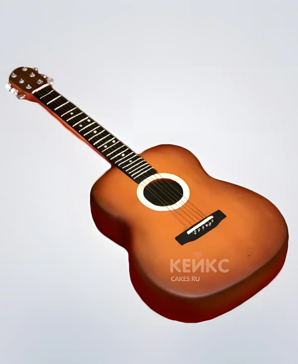 Торт в виде гитары из мастики Фото