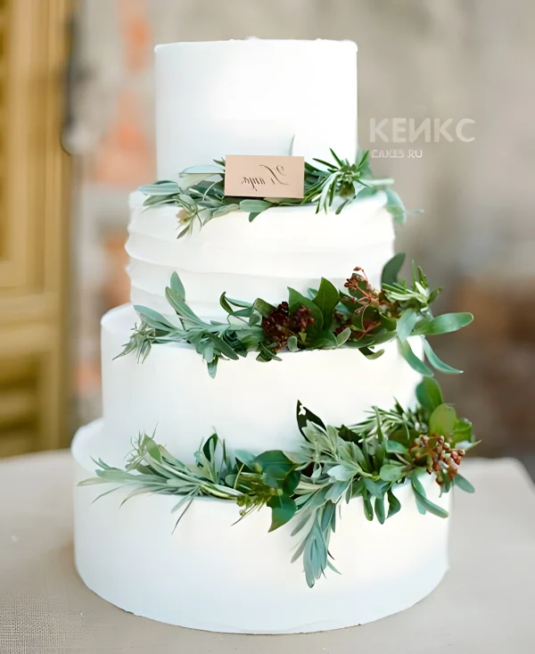 Роскошный греческий торт с зеленью Фото