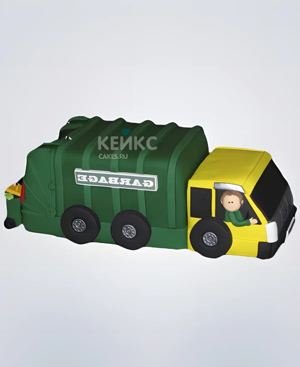 Торт 3D в виде грузовой машины из мастики Фото