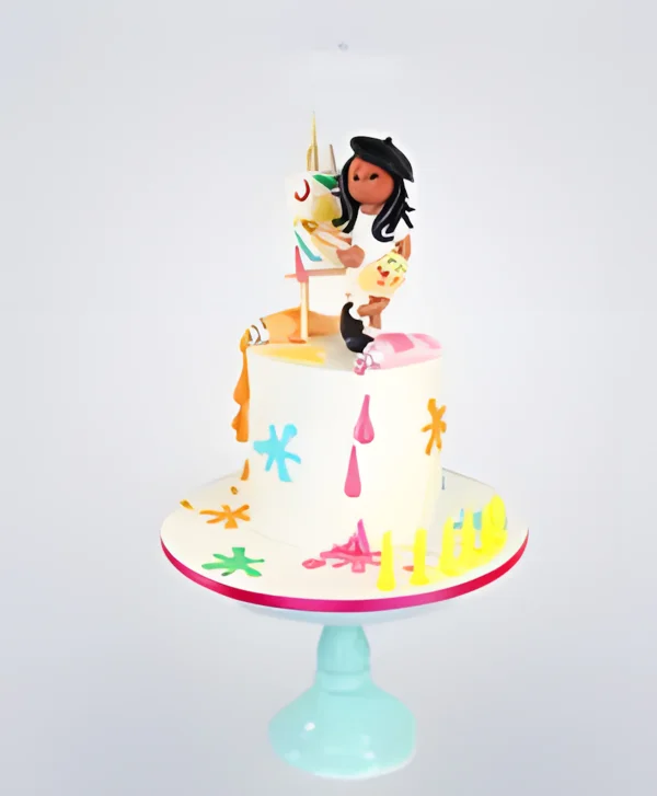 Торт для девочки художника Фото