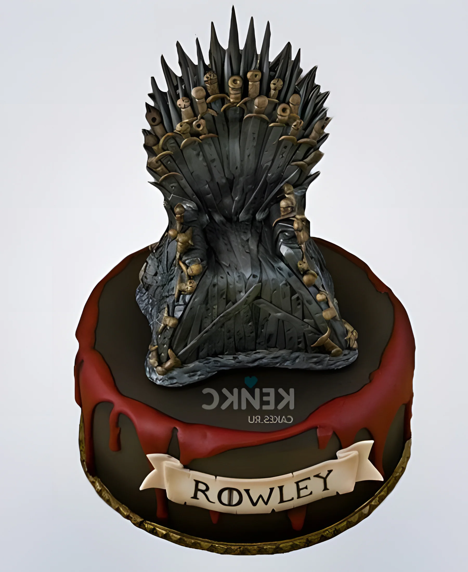 Черный торт игра престолов с троном Фото