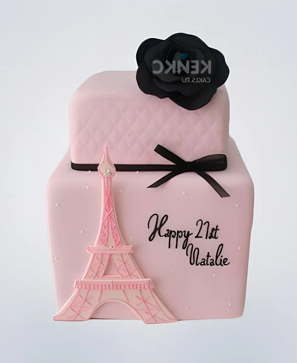 Торт Эйфелева башня во французском стиле Фото