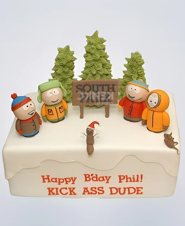 Торт в стиле мультфильма Южный парк Фото