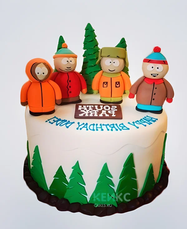 Торт Южный парк с фигурками Фото
