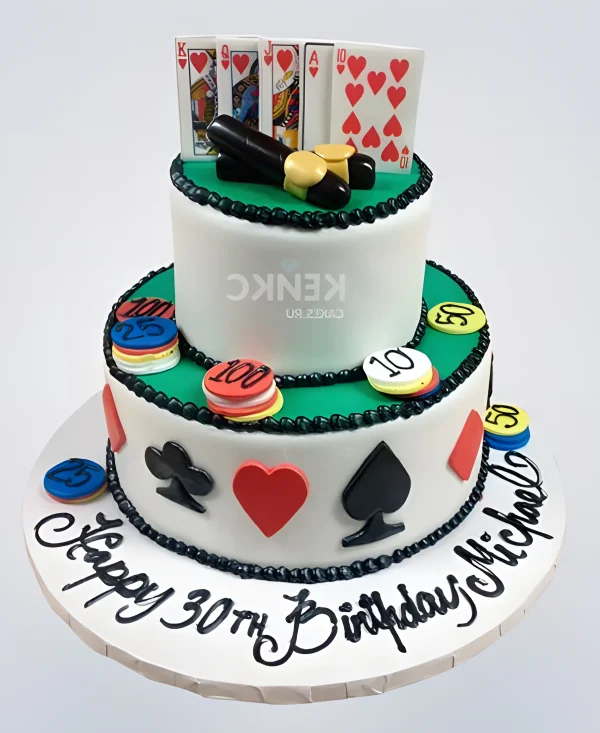 Эффектный торт казино с сигарами Фото