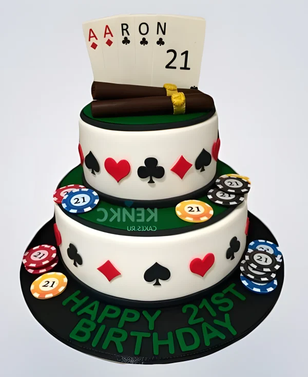 Торт казино с сигарами Фото