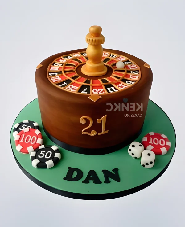Торт казино с цифрой Фото