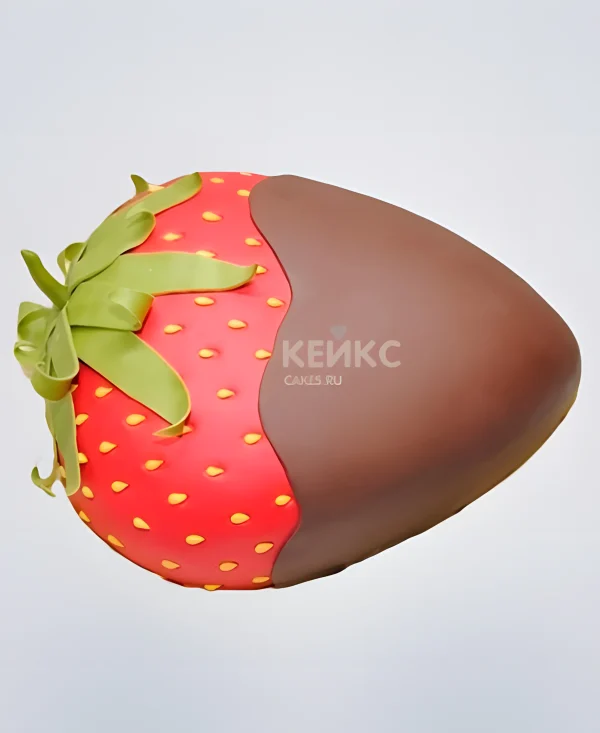 Торт клубника в шоколаде Фото